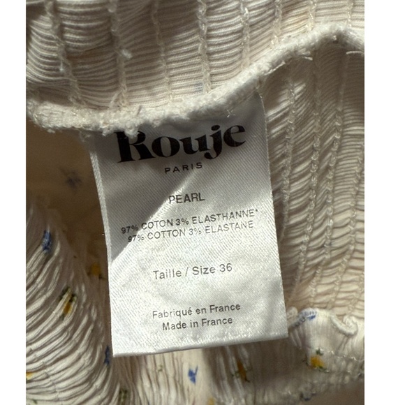 Rouje - Pearl Mini Fleurs Top - Ecru w/mini flowers - Size US 2 (FR 36) - Picture 12 of 12